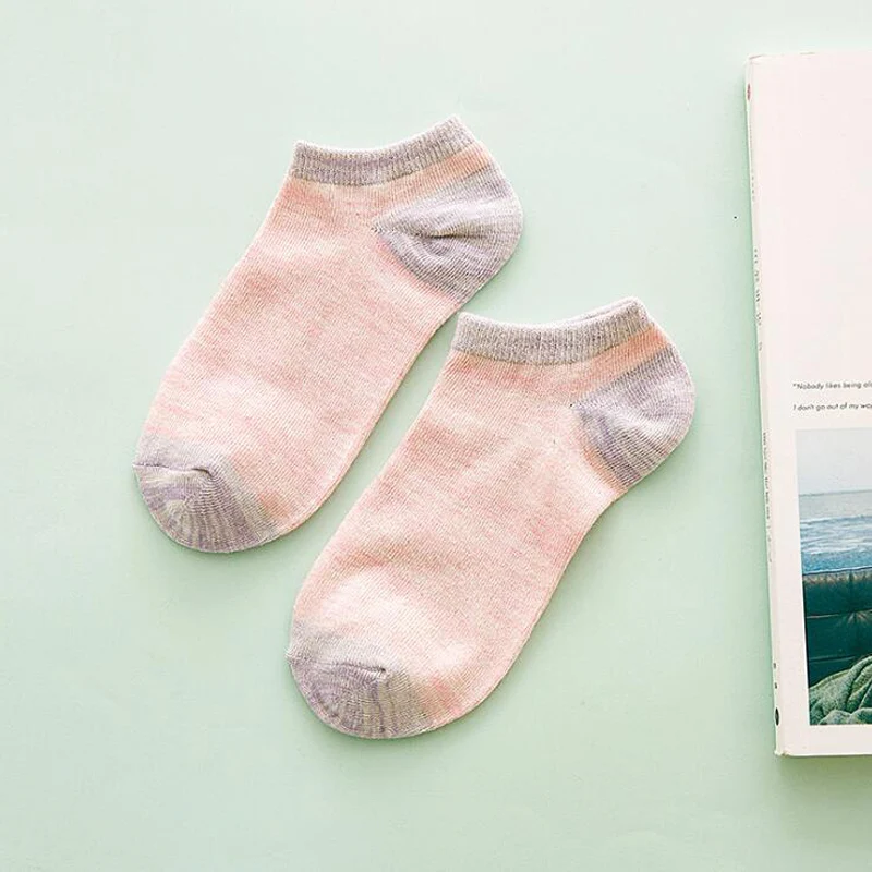 5 пар носков в стиле пэчворк женские носки-лодочки невидимые хлопковые носки для