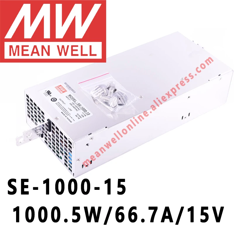 

SE-1000-15 Mean Well 1000.5W/66.7A/15V DC Single Output Power Supply meanwell online store