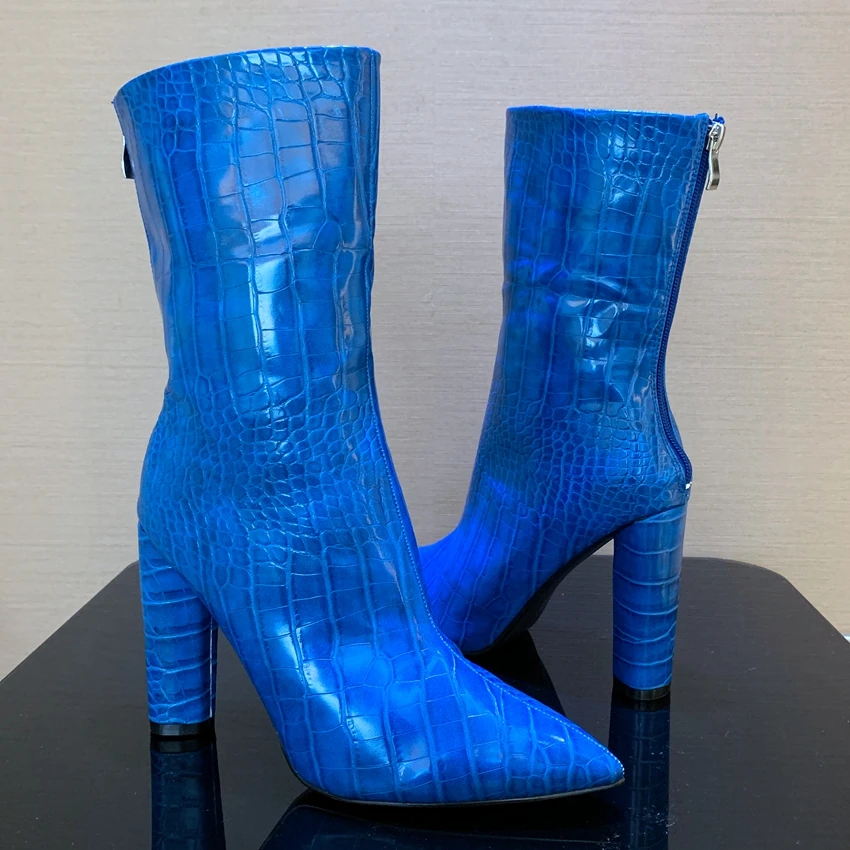 Зимние ботинки 2019 женские кожаные ботильоны женская обувь на высоком каблуке