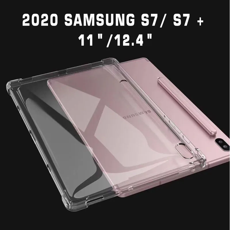 Прозрачный чехол из ТПУ для планшета Samsung Galaxy Tab S7 11 Plus FE Lite 2021 SM-T970 T975 T870 T875 тонкий