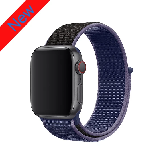 Спортивный нейлоновый ремешок для apple watch 4, apple watch 5, ремешок correa iwatch 44 мм, 40 мм, 38 мм, 42 мм, apple watch series 4, 3, 2, 1 - Цвет ремешка: Midnight Blue