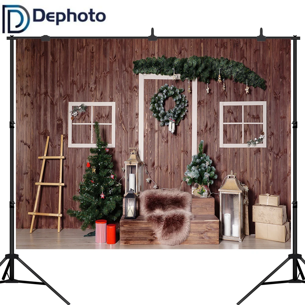 Dephoto деревянная дверь стены новорожденных детей фон с принтом для фото свечи
