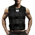 Жилет с нагрузкой 20 кг для бокса, тренировки веса, тренировок, фитнеса, тренажерного зала, Регулируемый жилет, куртка, Песочная одежда