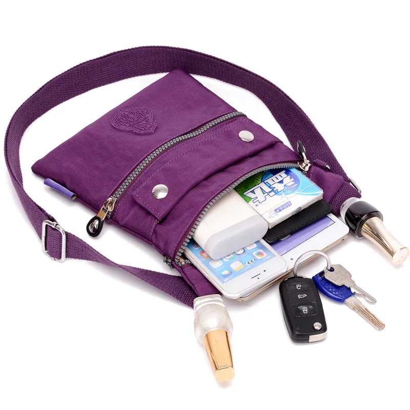 New women's shoulder bag nylon ultra light multi-layer large capacity Messenger 2022 casual tablet travel | Багаж и сумки