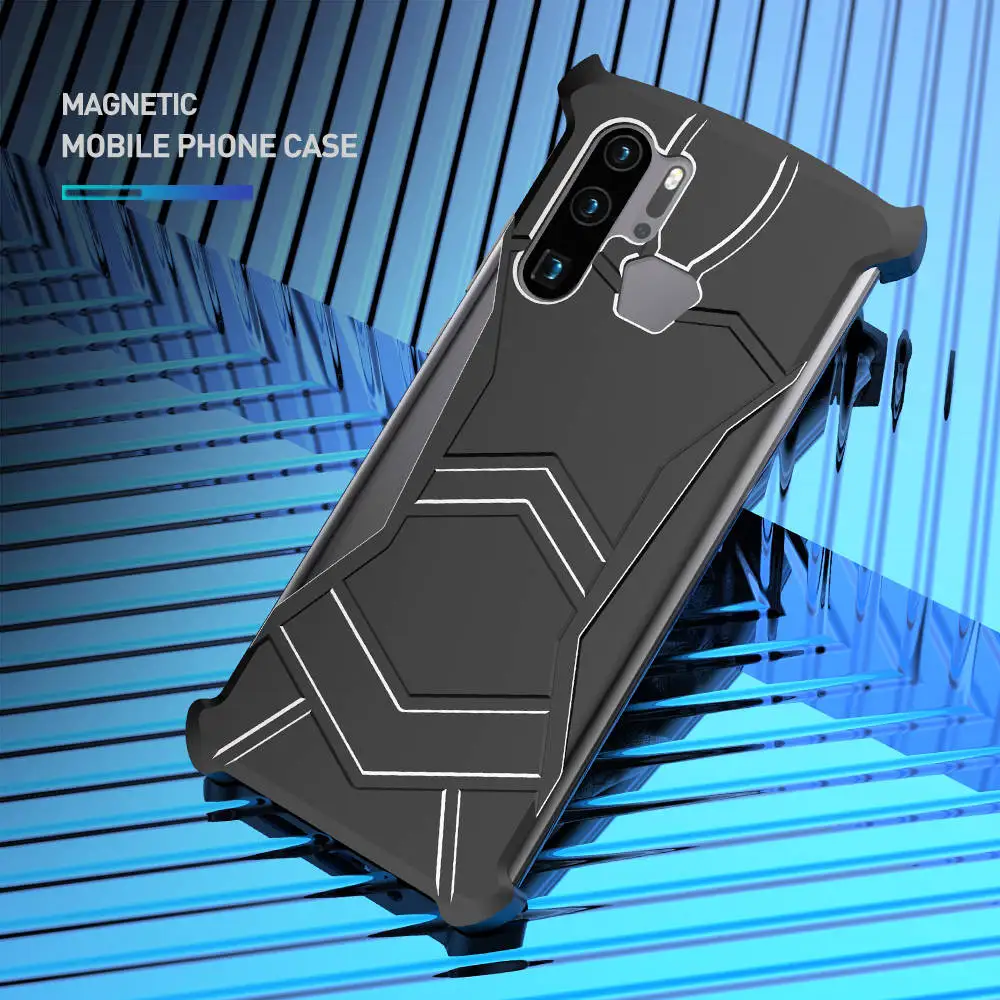 luxury Panther Aluminum Bumper Magnetic Frame Case for Huawei P30 Pro /p30 Lite Mate 20 Phone Adsorption Metal Fundas Cover |