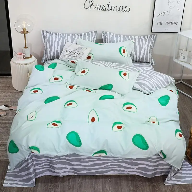 45 комплектов постельного белья с фруктами бананом авокадо клубничным узором
