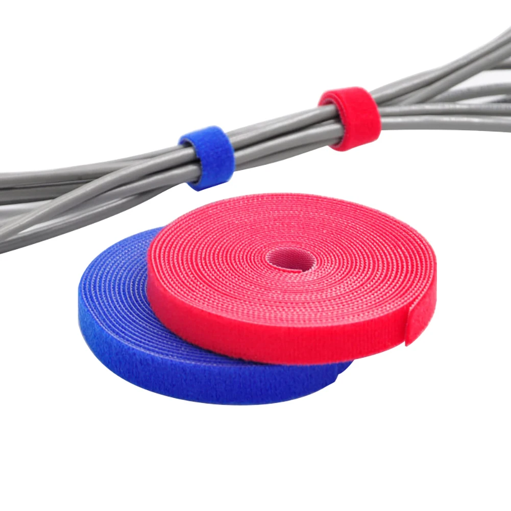 Многоразовые 5 м/рулон Цвет кабель липучками Самоклеящиеся Застежки лента