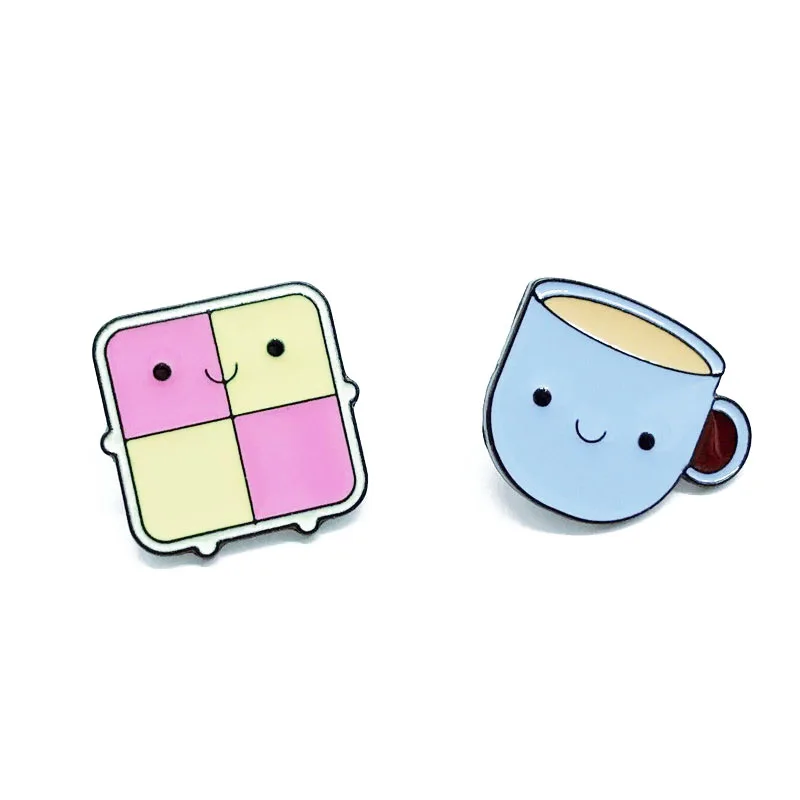 Детская эмалированная брошь в виде чашки кофе и веса | Украшения аксессуары
