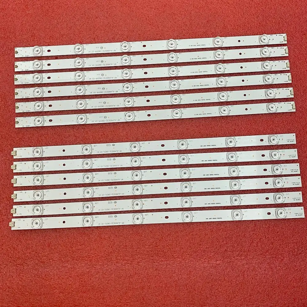 Светодиодная подсветка (12) для Sharp LC-49CFE5002E, LC-49CFE6031K, LC-49CFE6032K, LC-49CFF5001K, LC-49CFE6032E, RF-AJ490E32-0601R, 0601L-01