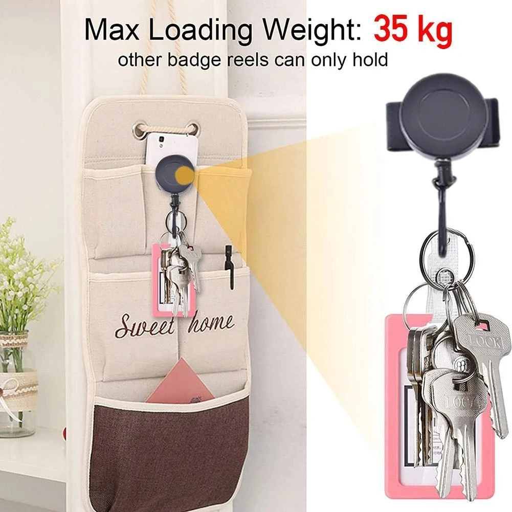 

Chain Anti-lost Telescopic Keyring Accessory Keys Trinket 100CM Elastic Steel Wire Rope Keychain Sports Retractable Alarm Key