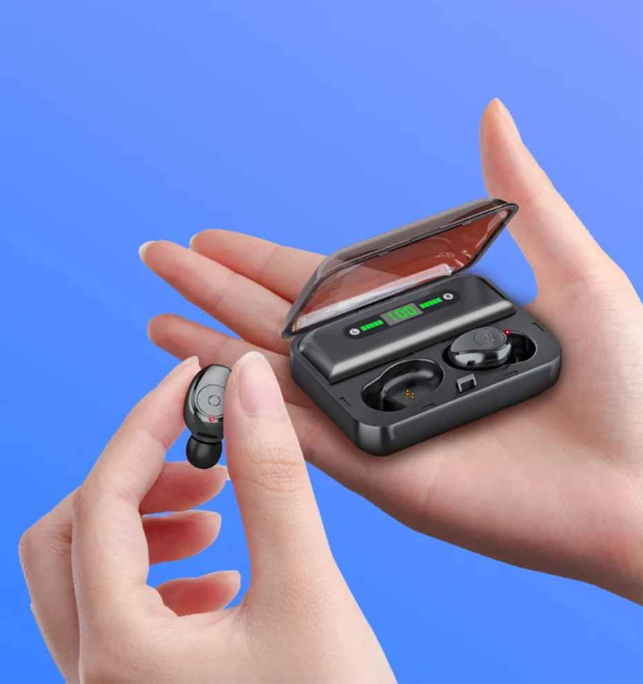 Наушники для ТВ Беспроводной, bluetooth-гарнитура с микрофоном стерео наушники мини в ухо двойной микрофон с зарядной коробкой