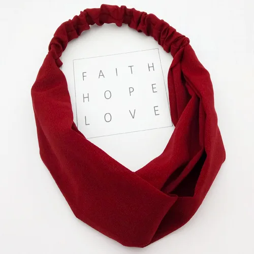 Повязка для волос женская замшевая мягкая эластичная однотонная винтажная лента