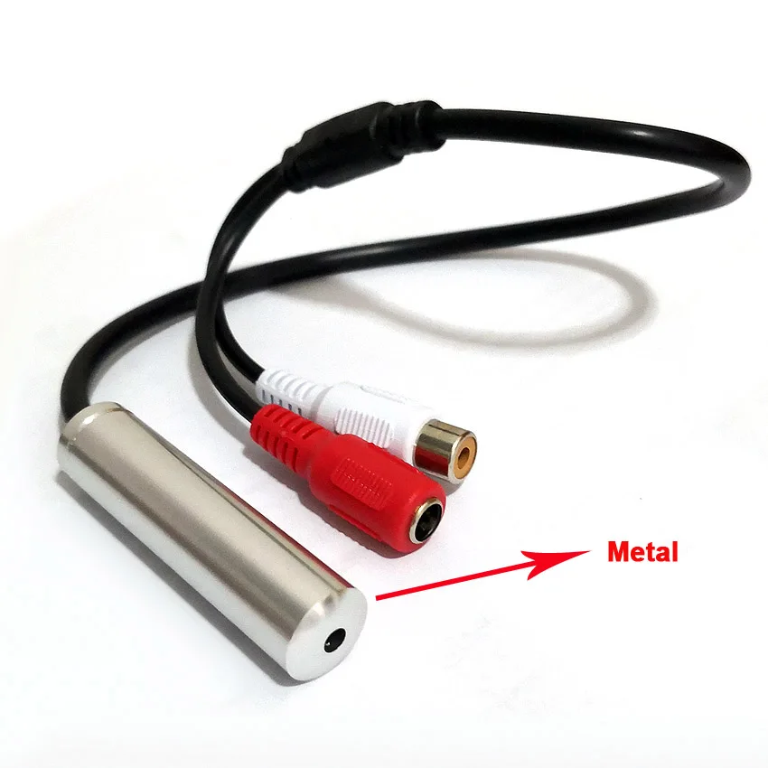 Широкополосный Высокочувствительный Металлический мини-микрофон для
