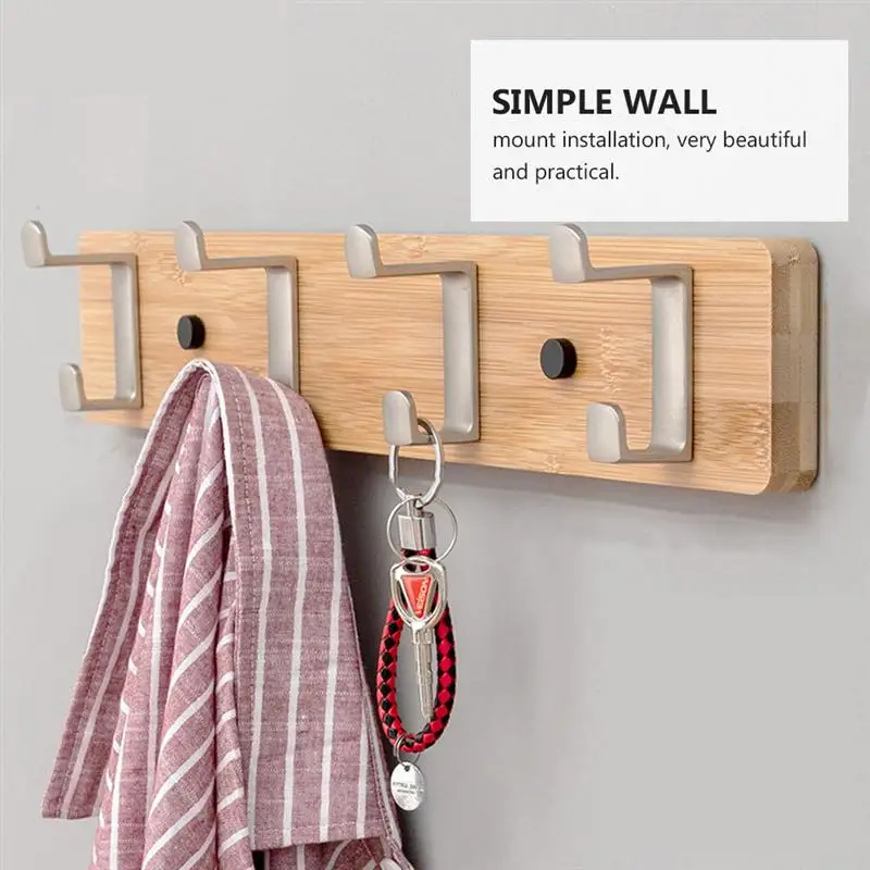 Настенная вешалка для пальто 1 комплект крючок одежды деревянный шляпы спальни