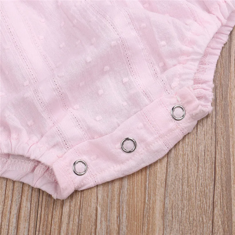 

0-24M Cute Newborn Baby Girl Sleeveless Strap Romper Summer Beach Holiday Casual Jumpsuit Playsuit Outfits Baby Girls Clothes