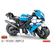 technical motorcycle building block 2012 suzuki gsx r750 motor model vehicle steam assembly bricks toys collection for boys gift