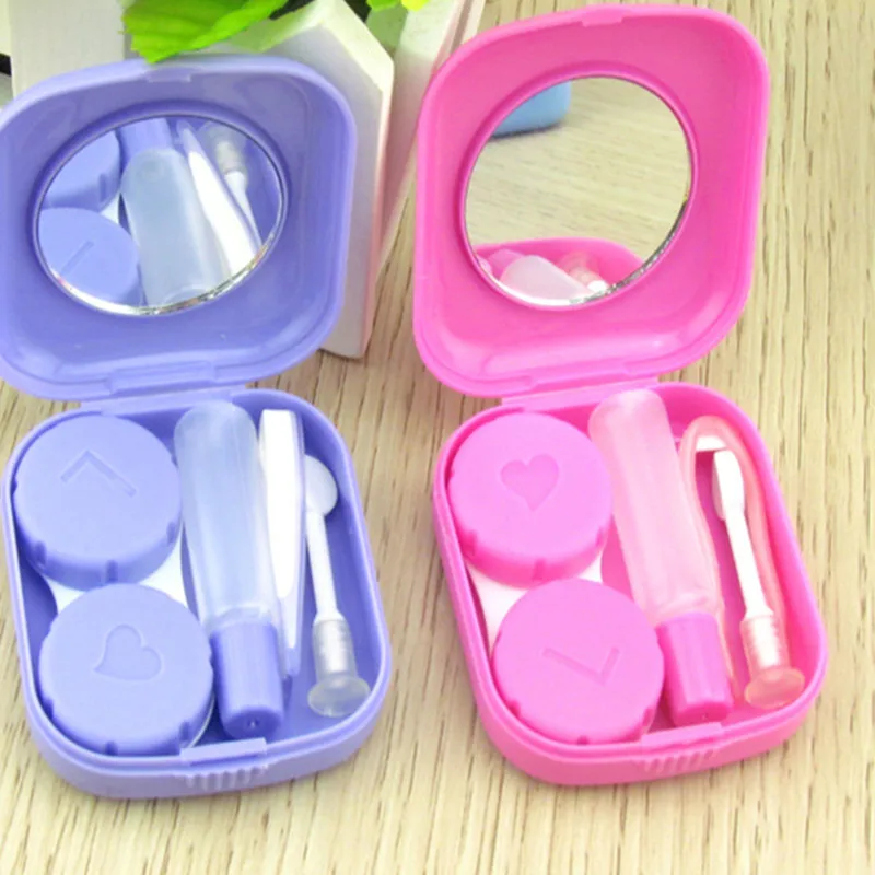 Портативный милый Контейнер для контактных линз чехол конфетных цветов Чехол