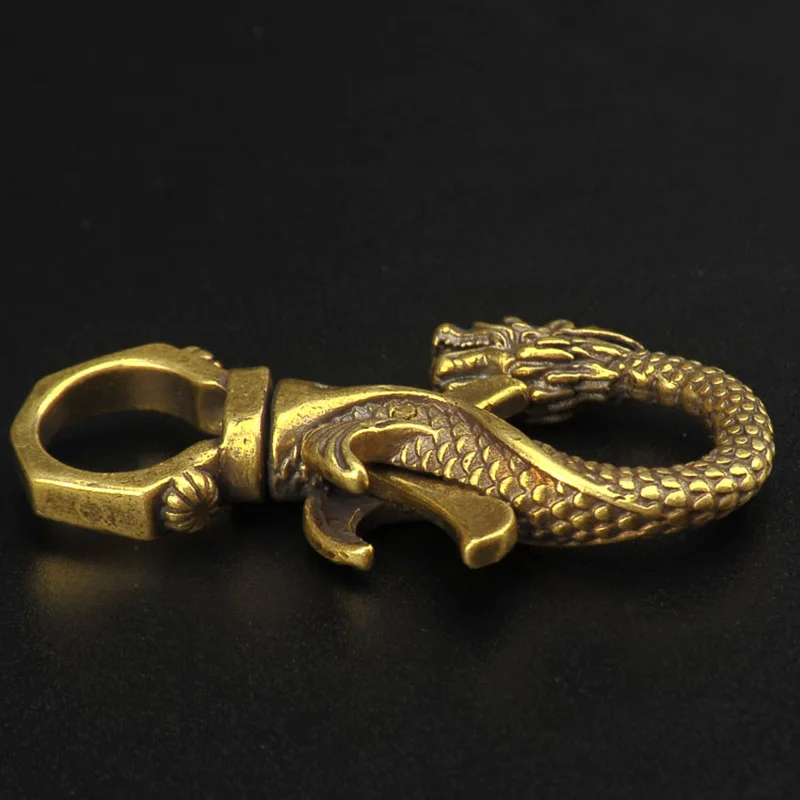 Винтажные медные брелоки в виде дракона Феникса для пар безделушки латунные с