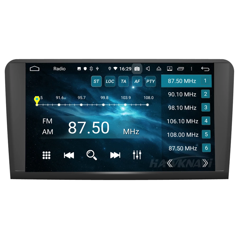 Hawknavi 9 &quotAndroid 10 Автомобильный мультимедийный головное устройство проигрывателя