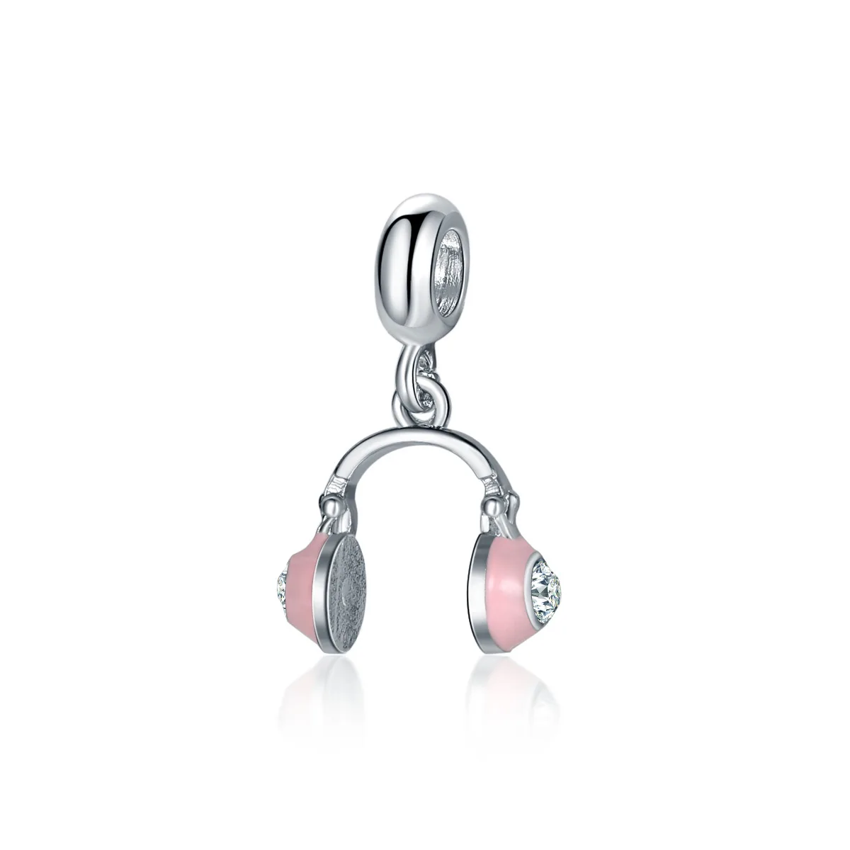 Pink Headphones Новинка, сплав, бусина для отдыха, путешествий, Рождества, Радужный Шарм, Подходит для Пандора, браслет, ожерелье, сделай сам, Женские Ювелирные изделия - Цвет: Pink Headphones