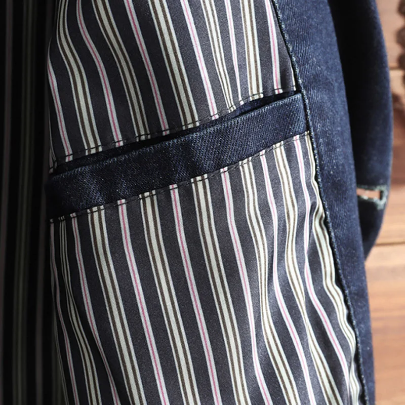 

Spring and Autumn Denim Jackets Men Long-sleeved Single Breasted Business Mens Suit Jackets Streetwear Plus Size Clothing XXXXL