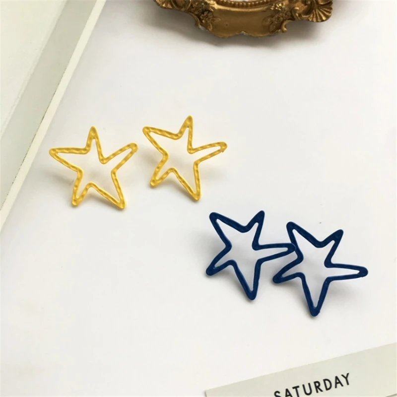 Женская мода творческая личность нерегулярные серьги пентаграмма красивые