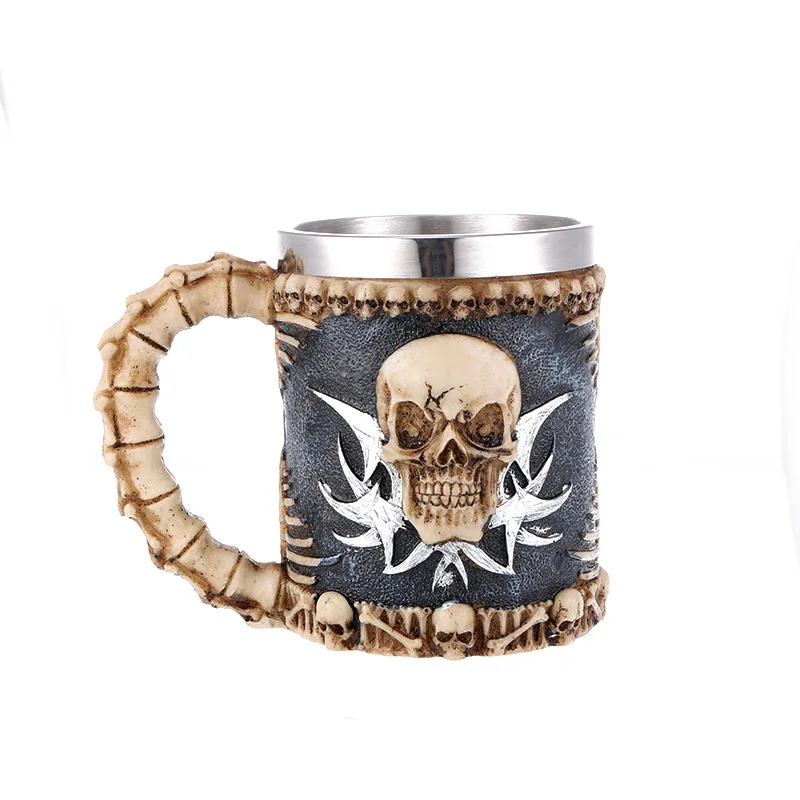 

Mug Skull Head Wine Glass Personalized Gift Home Ornaments Bar Coffee Cup Beer Steins