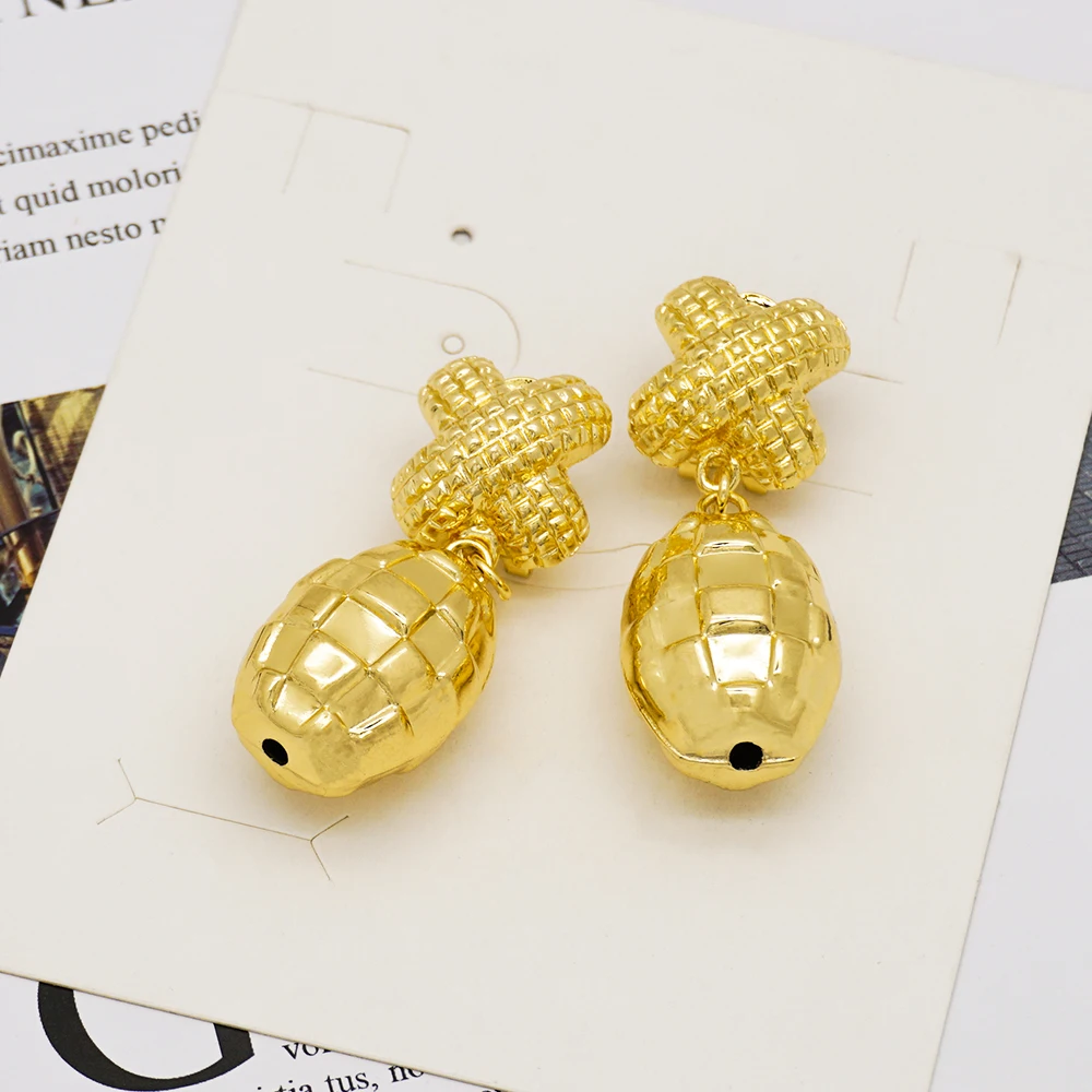 Африканские Висячие серьги для женщин Дубаи золотые роскошные свадебные