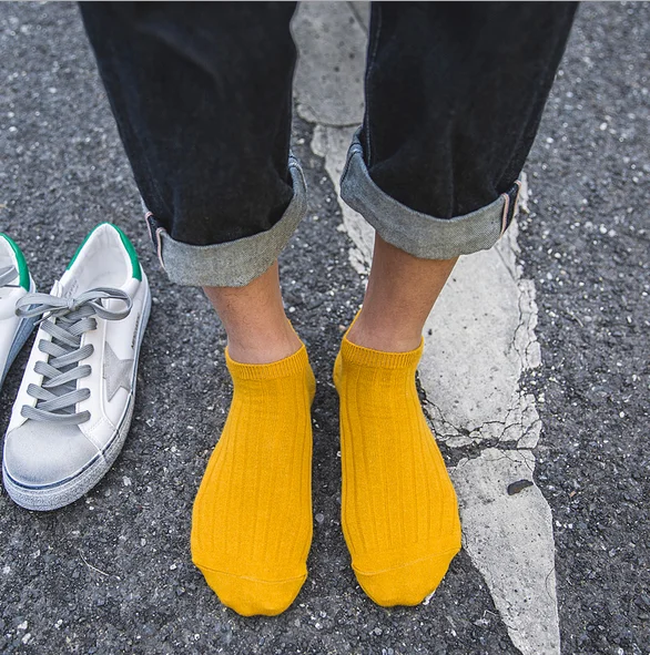 Лидер продаж Новинка 1 пара 10 цветов Мужские носки по щиколотку хлопковые мужские