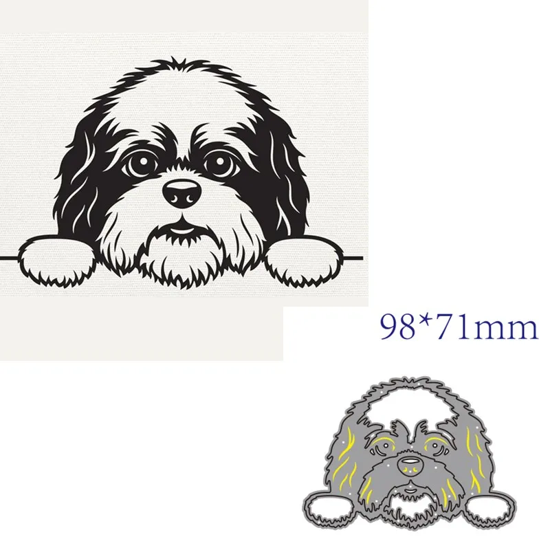

metal cutting dies cut die mold Animal dog decoration Scrapbook paper craft knife mould blade punch stencils dies