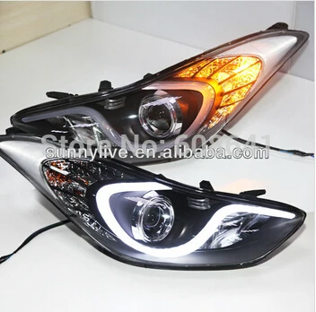 Elantra Светодиодная лента фара для HYUNDAI 2012 2013 год ZJV4 стиль|elantra led|lamp ledhyundai elantra led |
