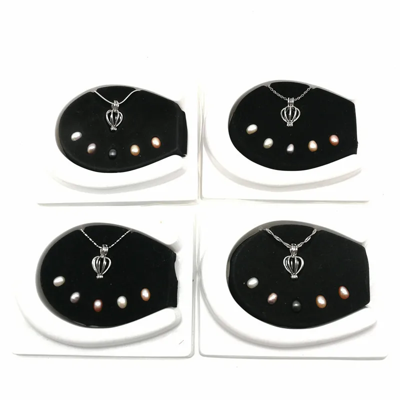 Цепочка с подвеской из натурального жемчуга 5 жемчужинами | Украшения и