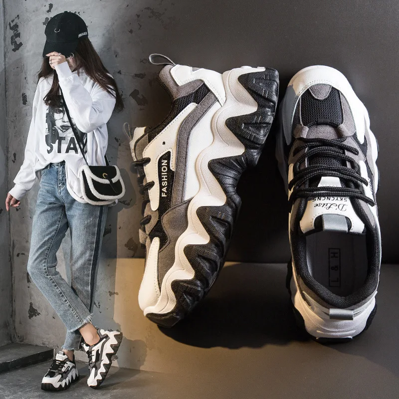 Torre han edition ins thick joker breathable bottom shoes female leisure sports shoes female B01 spring 2021 new shoes