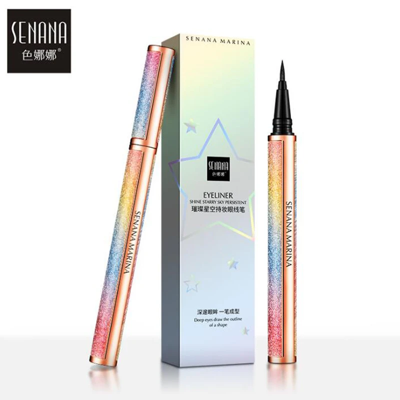 

SENANA Bright Starry Sky Makeup Eyeliner Is Not Easy To Take Off Makeup Waterproof And Sweat Proof Makeup Pen
