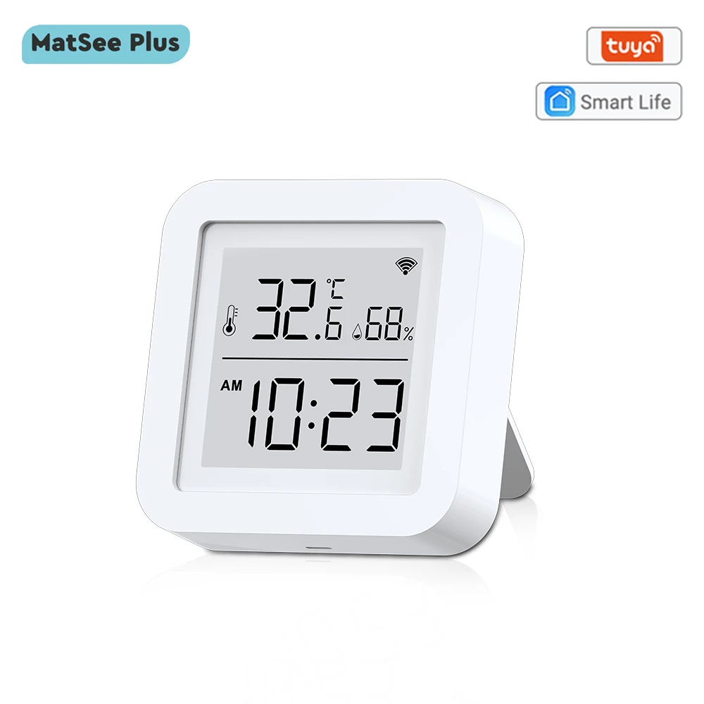 

Smart Home Tuya WIFI Temperature and Humidity Sensor Indoor Hygrometer Thermometer Real Time Detector Support Alexa Google Home