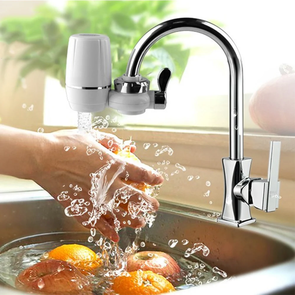 

Kitchen Faucet Tap Water Purifier Washable Ceramic Percolator Mini Water Filter Filtro Rust Bacteria Removal Replacement Filter