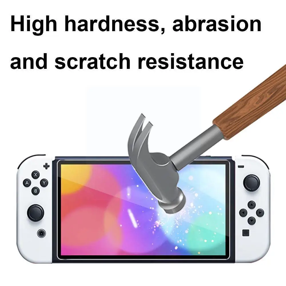 

Dustproof Simple Suitable For Nintendo Switch OLED Tempered Film Film Game Transparent Accessories Film Glass Tempered Cons Y2V4