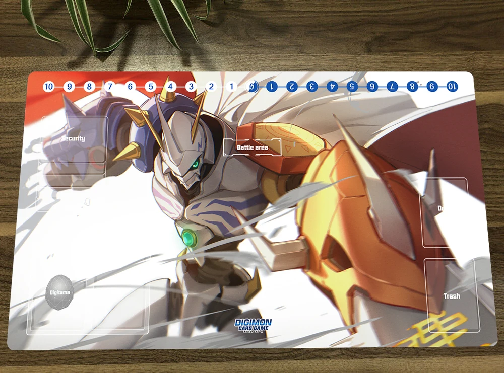 

Anime Digimon Playmat Omegamon Trading Card Game Mat DTCG CCG Mat Anti-Slip TCG Mice Mouse Pad Mat Desk Work Play Pad Free Bag