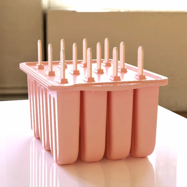 

Creative 12 Cell Silicone Ice Cream Mold Popsicle Summer DIY Ice Cream Mold DIY Rod Boofer Kitchen Tools Reusable Safety Gadget