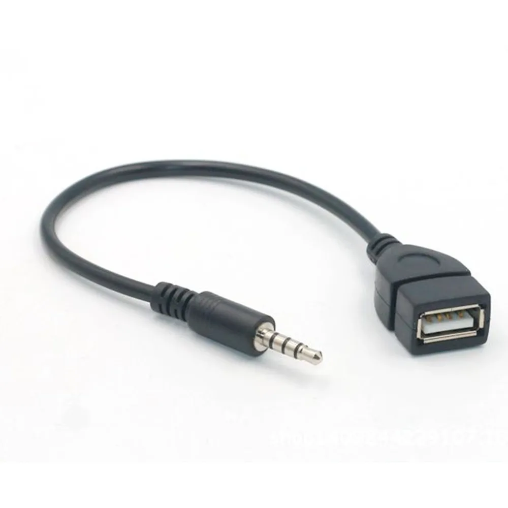 Переходник с аудиоразъема AUX 3 5 мм на USB 2 0 OTG преобразователь Aux кабель шнур для