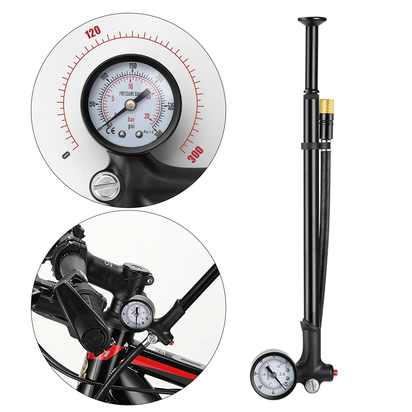 

Велосипедный воздушный вилочный насос высокого давления для клапана Presta/Schrader