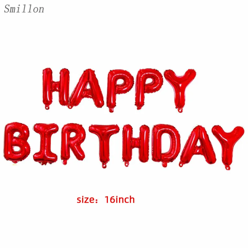 Воздушные шары из алюминиевой пленки красного цвета на день рождения 16 дюймов