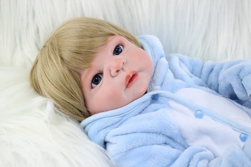 BZDOLL 55 см полный корпус силиконовый реборн реалистичные куклы новорожденных