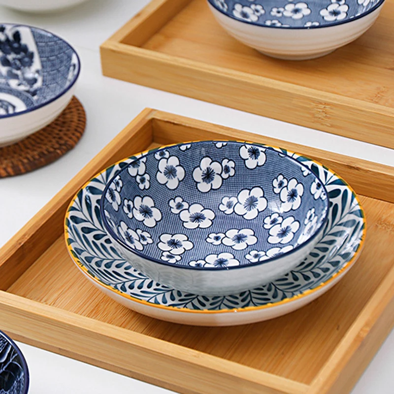

5.2 Inch Ceramic Tableware Round Japanese Small Dish Porcelain Kitchen Microwave Tableware