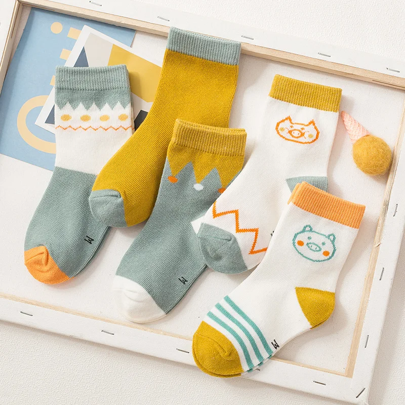

Baby Socks Newborn 5 Pairs/lot Winter Thick Baby Socks for Boys Girls Cotton Infant Casual Toddler Cartoon Socks
