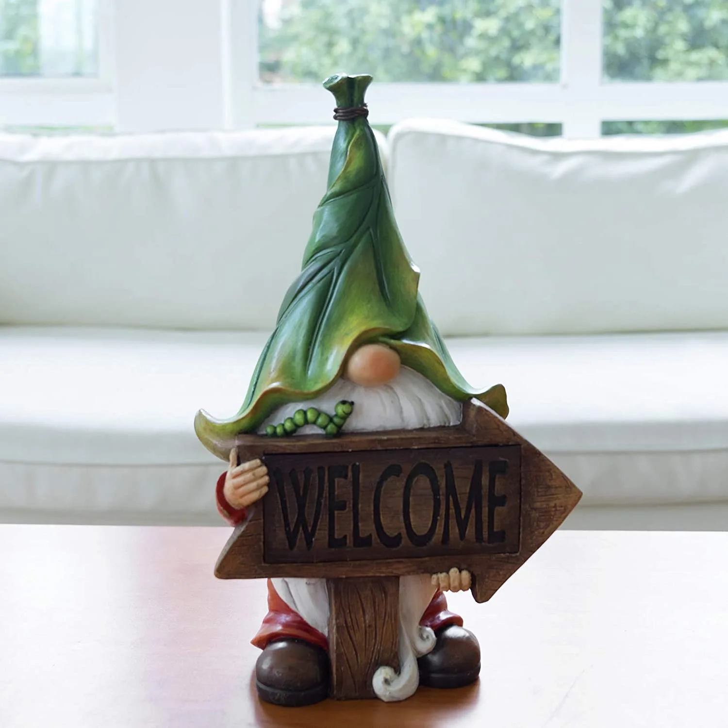 

Hot Resin Cute Garden Gnome Statue Sculptures Solar LED Lights Decoration For Outdoor Garden Ornament FQ-ing