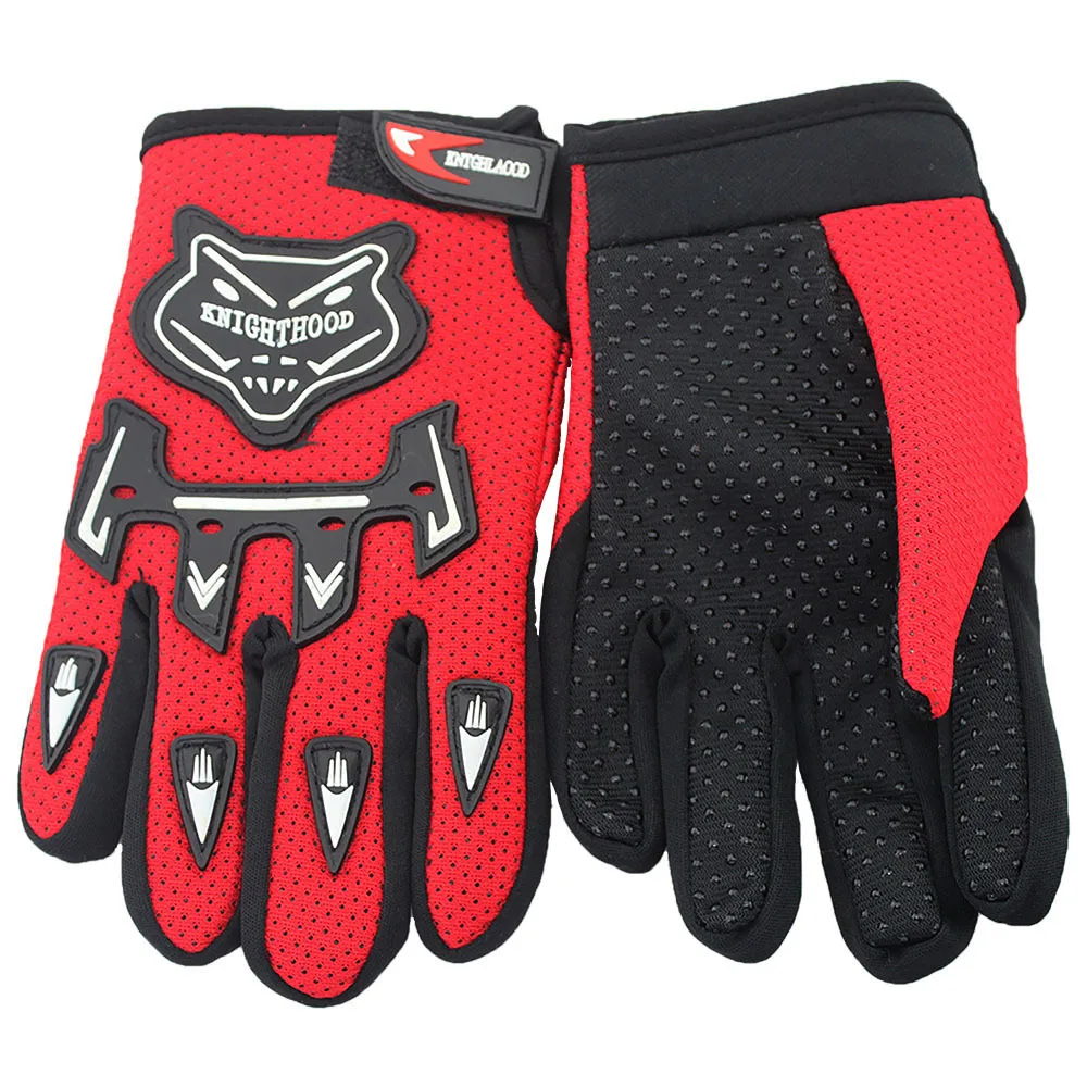 Kids red Георгем студенческие Детские велосипедные перчатки Guantes Ciclismo Мужские Спортивные Перчатки для фитнеса, тренажерного зала, MTB, велосипедные перчатки с полным пальцем, велосипедные перчатки - Цвет: Kids red