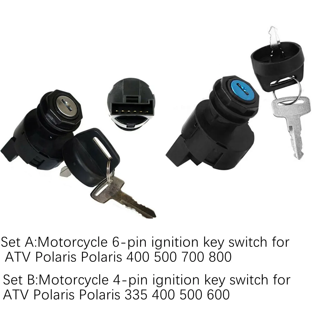 

Motorcycle 6-pin Ignition Key Switch For ATV Polaris Polaris 400 500 700 800 Motorcycle 4-pin Ignition Key Switch For 335 400