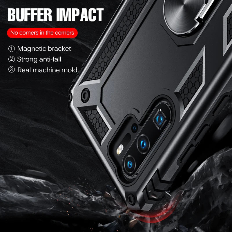 Luxury Magentic Ring Shockproof Phone Case For Huawei Mate 30 P30 Pro Y7 P Smart 2019 Silicone Cover 20X P20 Lite Coque |