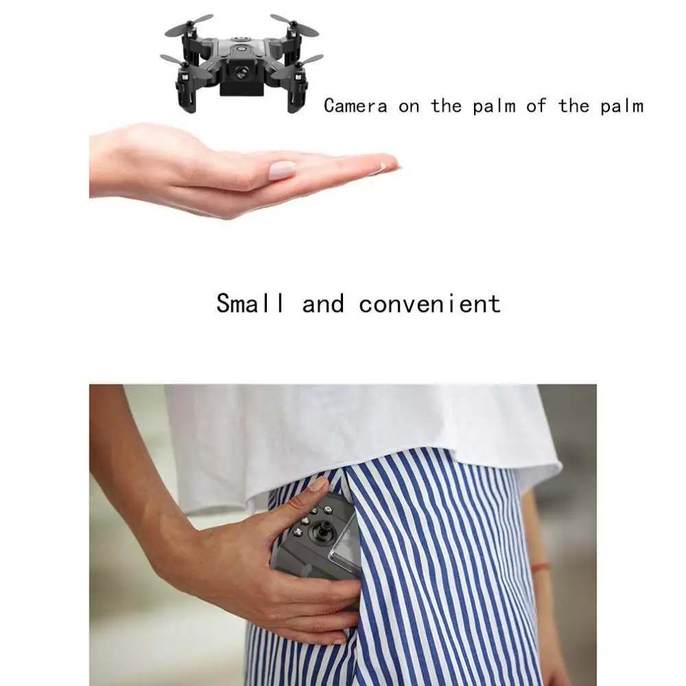 4K мини-Дрон Карманный Радиоуправляемый квадрокоптер с/без камеры HD режим